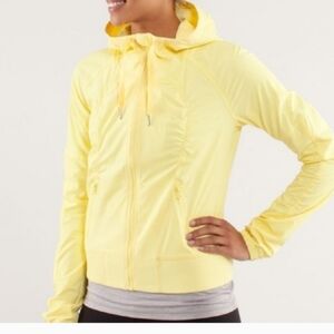 Lululemon athletica Mellow Yellow Hooded zip up Jacket